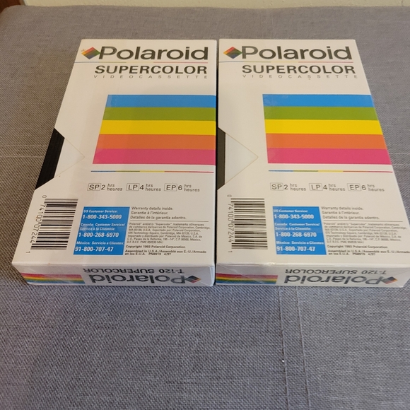 Polaroid VHS Tapes New Factory Sealed! Standard Grade T-120 6 Hours Lot of 2 - Picture 4 of 4